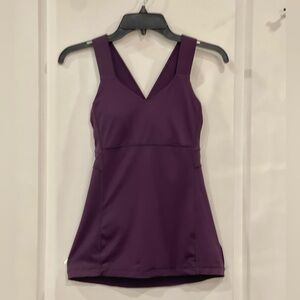 Lululemon Push Ur Limits Cross Tank Top Deep Zinfandel Women's Size 6